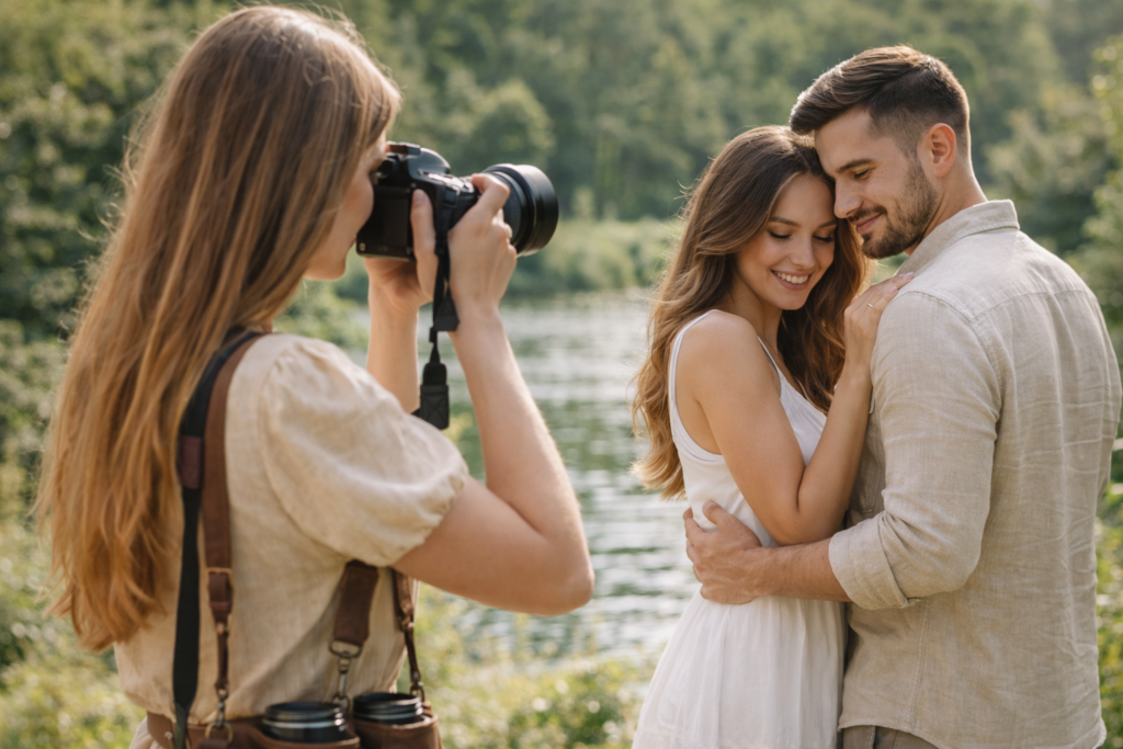 Выездная фотосессия в Алматы для пары на природе