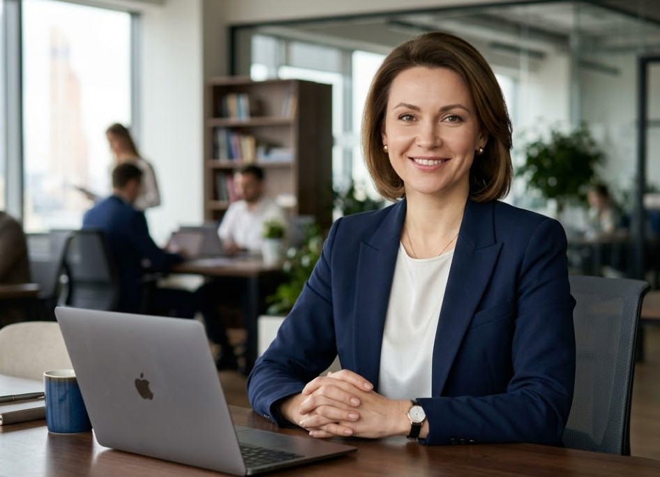 Бизнес-портрет эксперта в деловом стиле для личного бренда и профессионального профиля